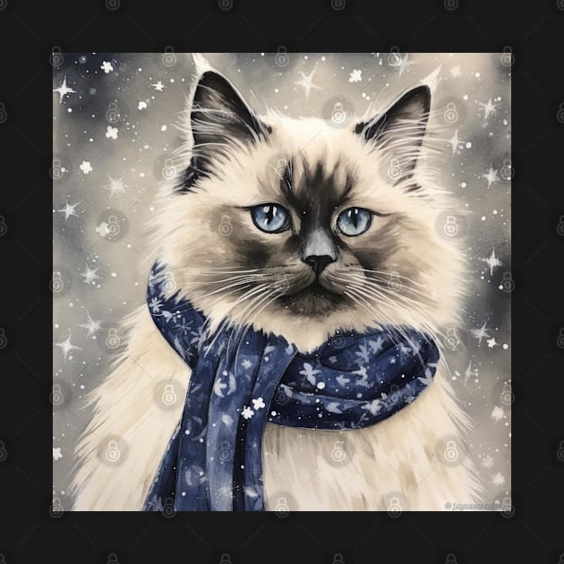 Birman Cat Painting by Enchanted Reverie