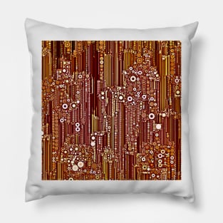 Cityscape in Earthtones Pillow