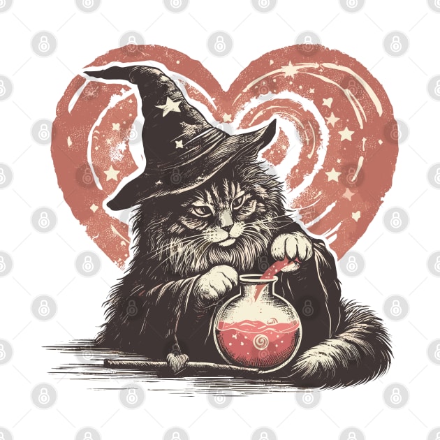 Maine coon wizard of love by TomFrontierArt