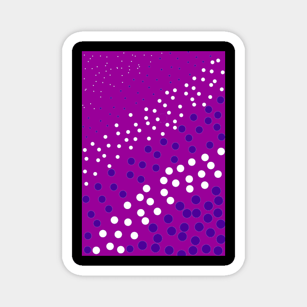 Cheerful Dots - Purple and White Magnet by Gizi Zuckermann Art