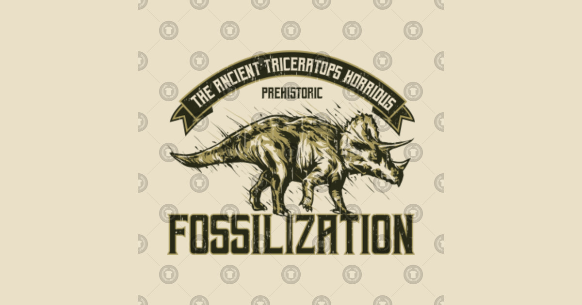 T-REX and TRICERATOPS FOSSIL MUGS