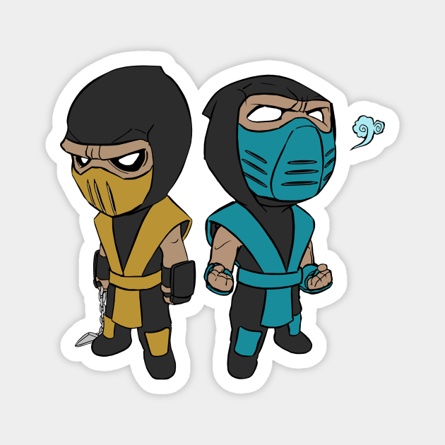 Scorpion Sub Zero Mortal Kombat Aimant Teepublic Fr Scorpion Sub Zero Mortal Kombat Aimant Teepublic Fr