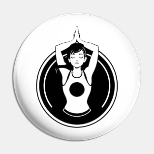 Yoga Meditation Woman 01 Pin