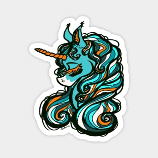 Miami Football Unicorn Magnet