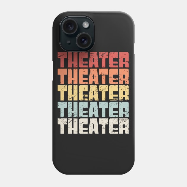 Retro 70s THEATER Text Phone Case by MeatMan