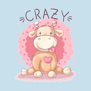 crazy cow heart T-Shirt