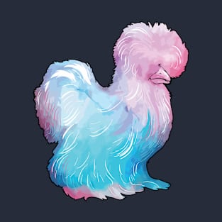 Silkie Chicken Enthusiast Watcolor Design T-Shirt