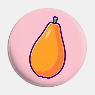 Papaya Fruit Cartoon Pin