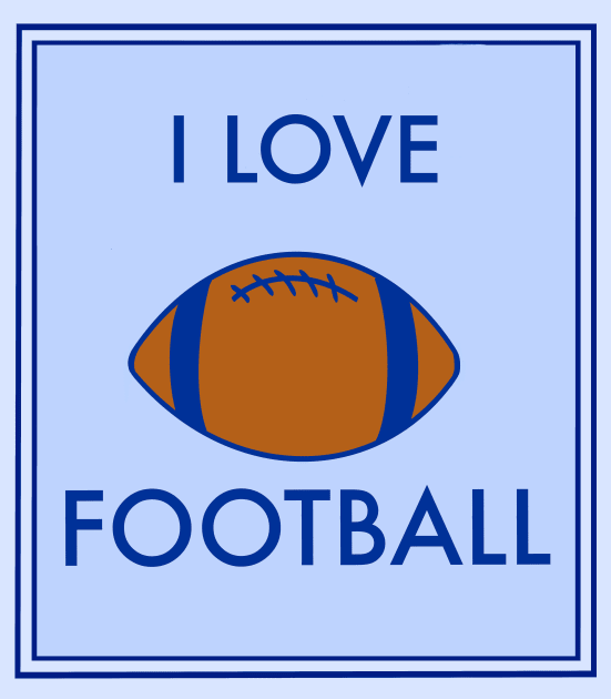 I love football sign Kids T-Shirt by Ninadventurous