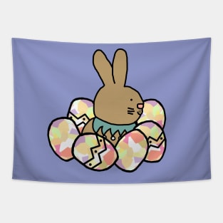 Easter Bunny with All of the Easter Eggs Tapestry