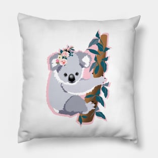 Koala Bear with flowers Pillow