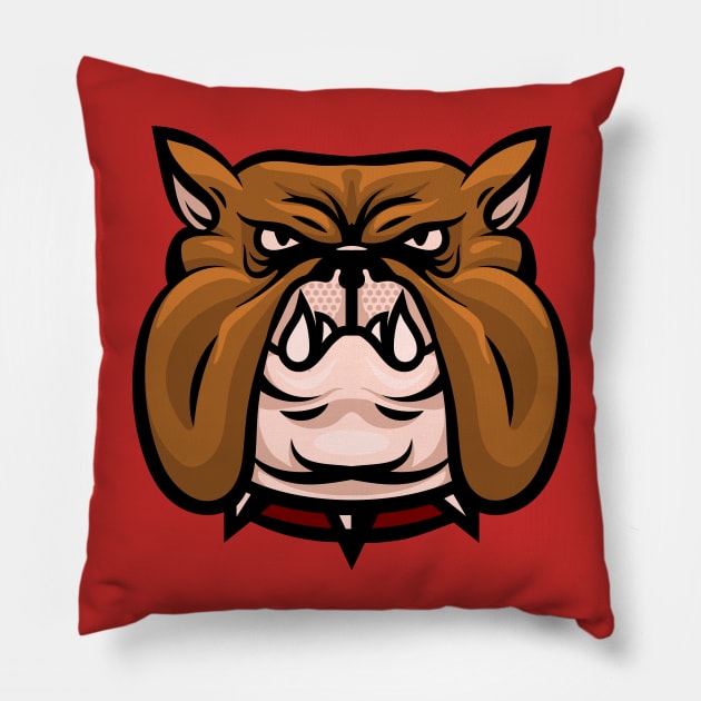 Bulldog Head Pillow by Mako Design 