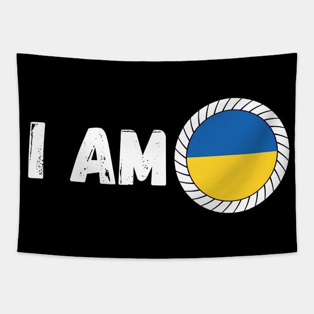 Ukrainian Heritage Ukraine Roots Family DNA Flag Design Tapestry by OriginalGiftsIdeas