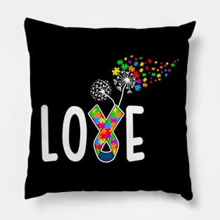 Love Puzzle ribbon Autism Awareness Gift for Birthday, Mother's Day, Thanksgiving, Christmas Pillow