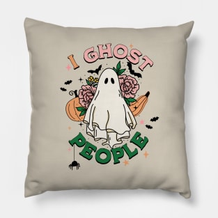 Ghost people funny halloween gift flowers pumpkins bats Pillow