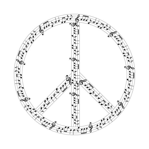 Peace Sign Music Notes by SistersTrading84