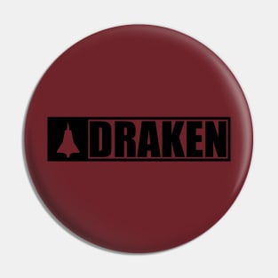 Draken Fighter (subdued) Pin