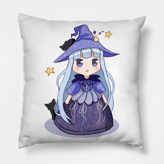 Amy Chibi Witch Kawaii Pillow by Nekoyukki