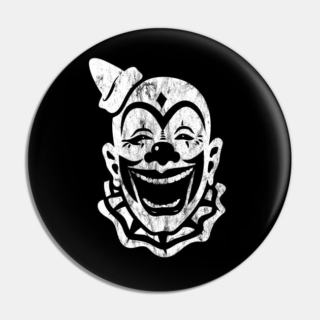 Monochrome Clown distressed Pin by OldSalt