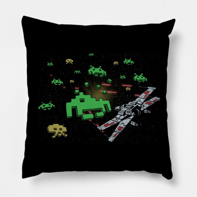 Star Invaders Pillow by Azafran