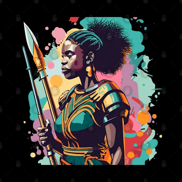 African Woman Warrior by Graceful Designs