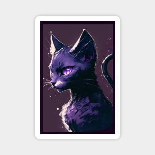 Purple Kitty Magnet