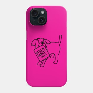 Backprint Dog with Biden Harris Sign Outline Phone Case