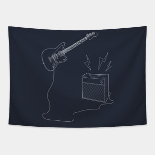 The Invisible Guitar Player Tapestry