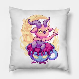 Pastel Goth Kawaii Baphomet Tea Pillow