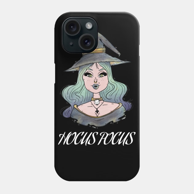 witch girl Phone Case by UniqueDesignsCo