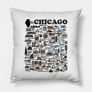 Chicago Map Pillow