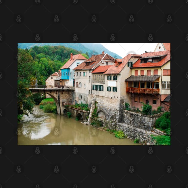 Capuchin's Bridge in Skofja Loka by jojobob