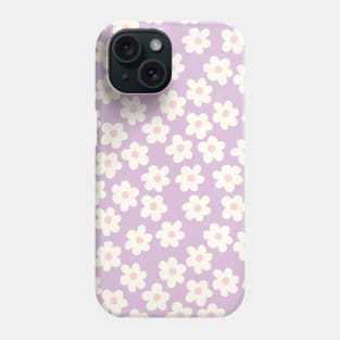 groovy retro y2k 2000s big flower power 1960s 60s 70s danish aesthetics coconut girl ditsy daisies peach pastel pink lilac Phone Case