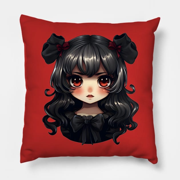 Gothic lolita anime Pillow by beangeerie