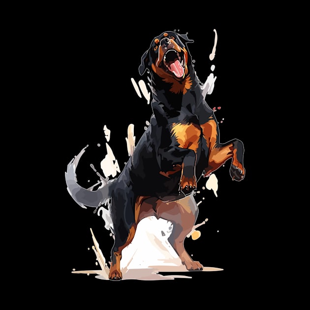 Rottweiler Dog Lover Dancing Rottweiler by QQdesigns