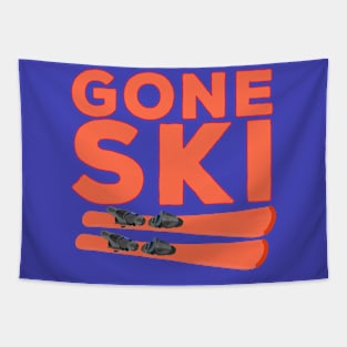 Gone Ski Tapestry