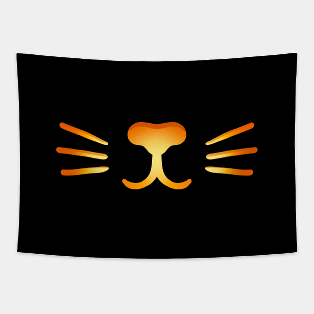 Cat Pumpkin Halloween Tapestry by Trippycollage