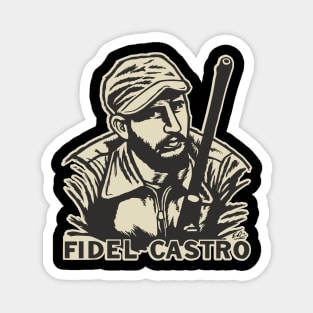 Fidel Castro's Anti-Capitalism Stance - Portrait Art Magnet