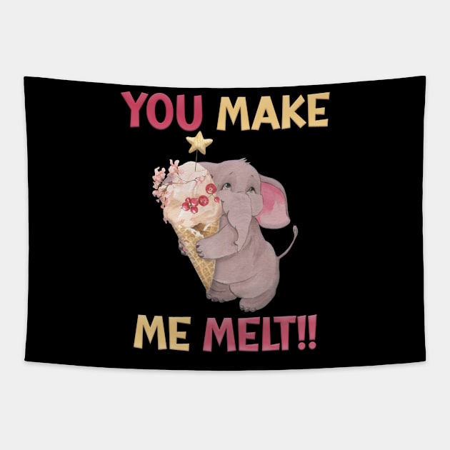 You Make Me Melt Tapestry by Kacpi-Design