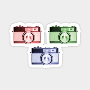 RGB - Triple Vintage 1960s Rangefinder Cameras Magnet