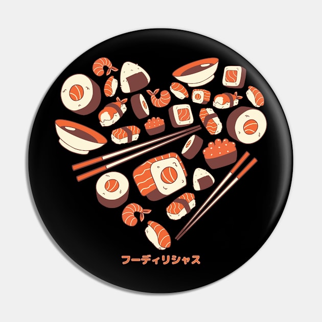 Foodilicious - Sushi Love Pin by zeroaxis