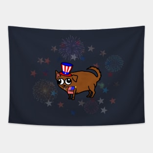 Patriotic Uggie Tapestry