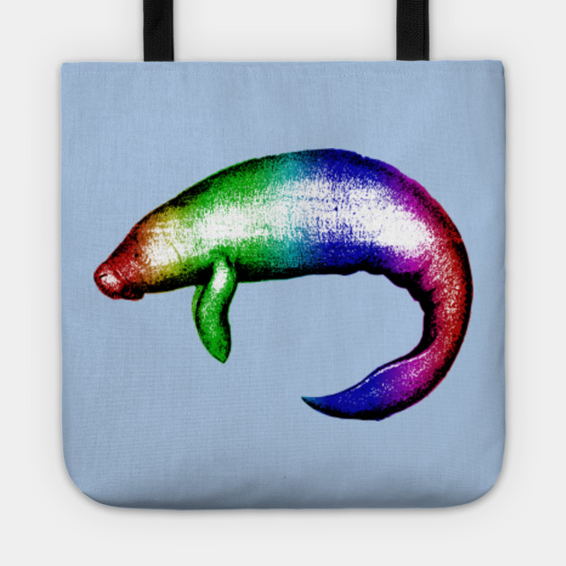 Rainbow Manatee Rainbow Manatee Tote Teepublic