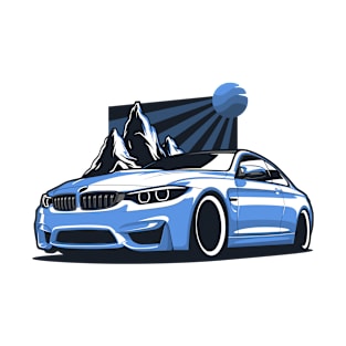 Blue F82 Coupe Mountains T-Shirt