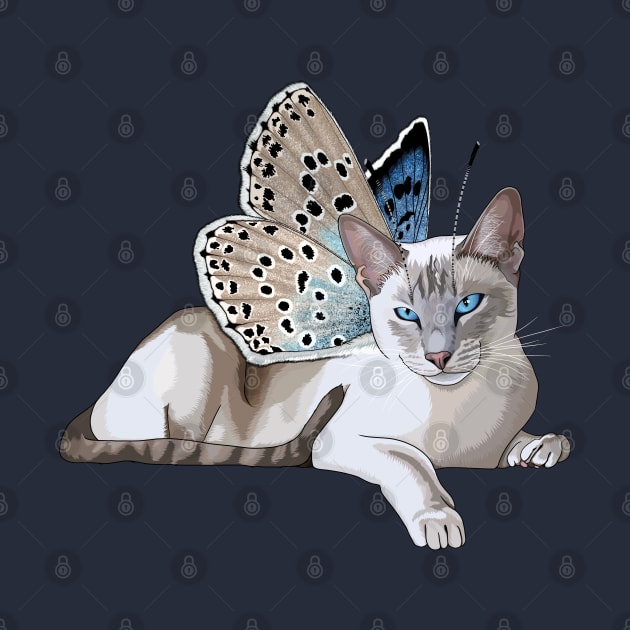 Large Blue Lynx Point Siamese Flitter Kitty by CarleahUnique