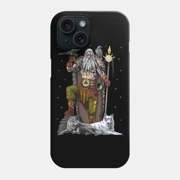 Viking Norse God Odin Phone Case by underheaven