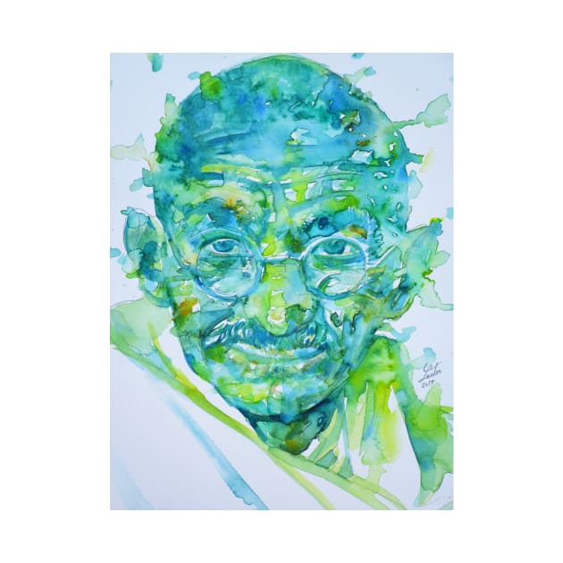 MAHATMA GANDHI watercolor portrait .2 by lautir