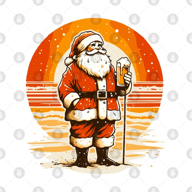 Santa drink beer by Yopi