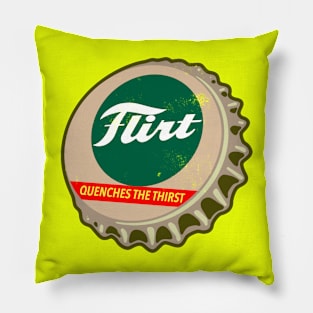 Vintage Flirt Soda Bottlecap Pillow