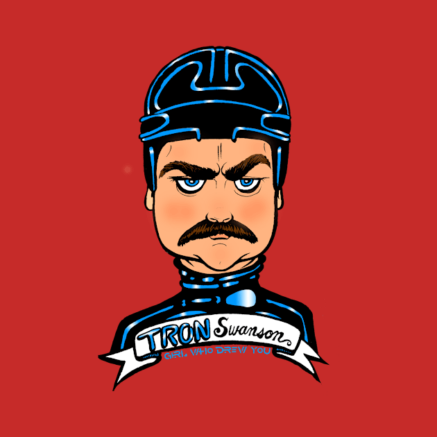 TRON Swanson by GirlWhoDrewYou